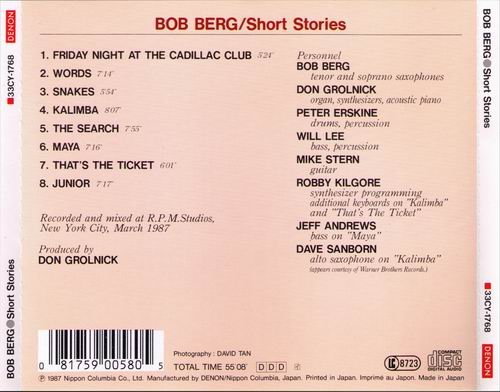 Bob Berg - Short Stories(1987)