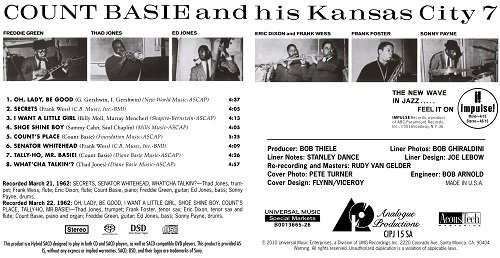 Count Basie - Count Basie And The Kansas City 7 (1962) [2010 SACD]