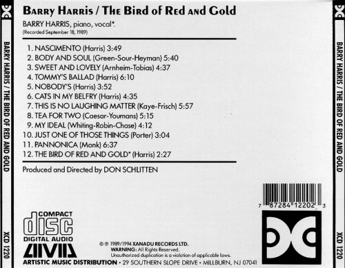 Barry Harris -  The Bird of Red and Gold (1987)