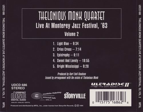 Thelonious Monk - Live At Monterey Jazz Festival '63 Vol  2 (1963)