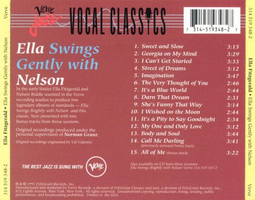 Ella Fitzgerald -  Ella Swings Gently With Nelson (1962), FLAC