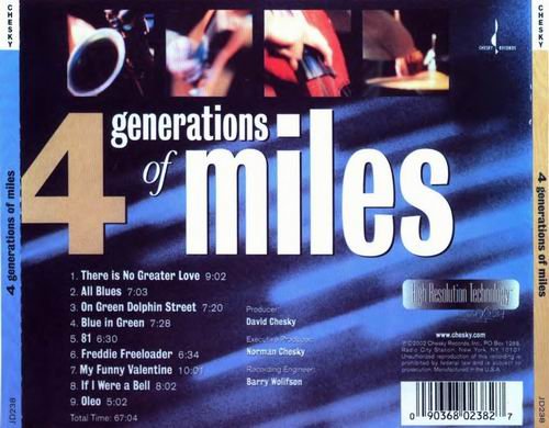 George Coleman, Mike Stern, Ron Carter & Jimmy Cobb - 4 Generations of Miles (2002) Flac