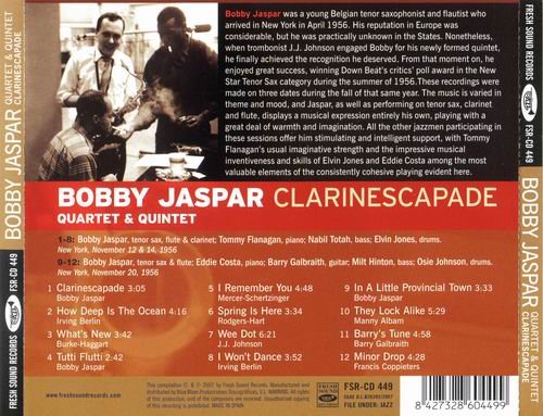 Bobby Jaspar - Clarinescapade (1956) Flac