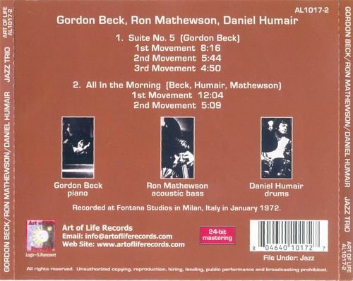 Gordon Beck, Ron Mathewson, Daniel Humair - Jazz Trio (1972)