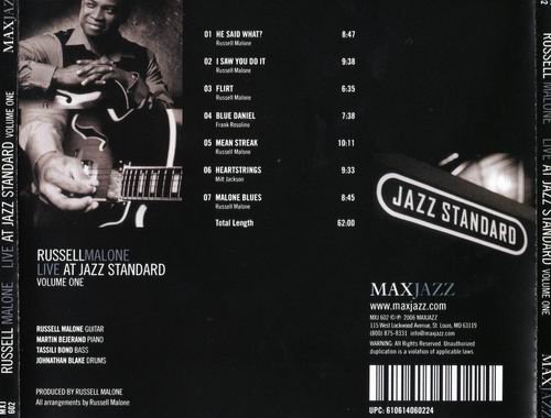 Russell Malone - Live At Jazz Standard Vol. 1 (2006)