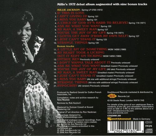 Millie Jackson - Millie Jackson 1972 [2006 Remastered + bonus tracks]