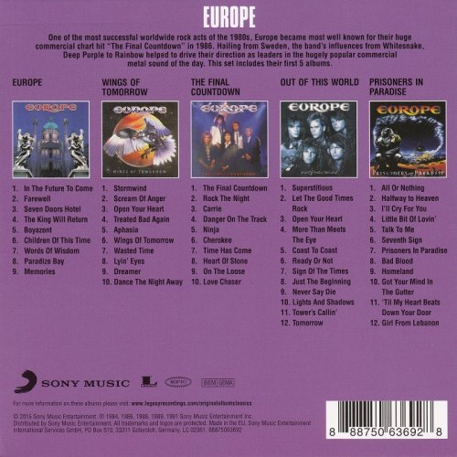 Europe - Original Album Classics [5CD] (2015)