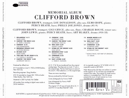 Clifford Brown - Memorial Album (1956 ) {RVG Edition}