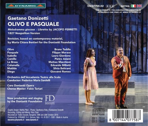 Orchestra dell'Accademia Teatro alla Scala, Federico Maria Sardelli - Donizetti: Olivo e Pasquale (2017)