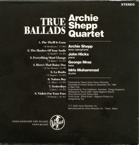 Archie Shepp Quartet - True Ballads (1997) [2000 SACD]