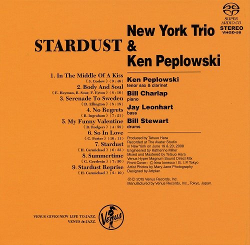 New York Trio & Ken Peplowski - Stardust (2009) [2015 SACD]