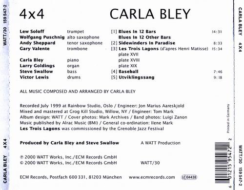 Carla Bley - 4 x 4 (2000)