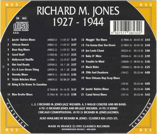 Richard M. Jones - 1927-1944 {The Chronological Classics, 853}