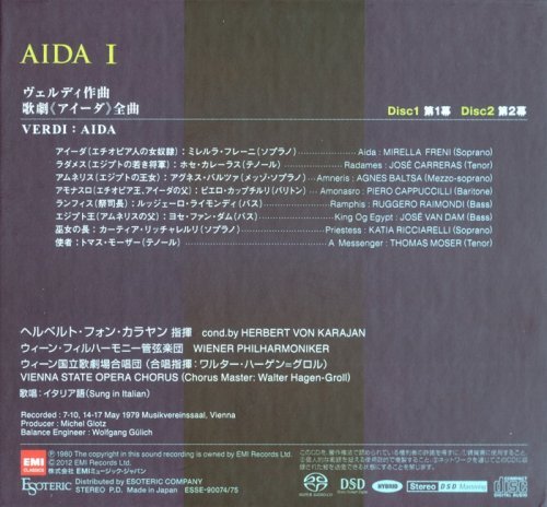 Mirella Freni, Jose Carreras, Wiener Philharmoniker, Karajan - Verdi: Aida (1980) [Japan 2012] PS3 ISO + [HDTracks]