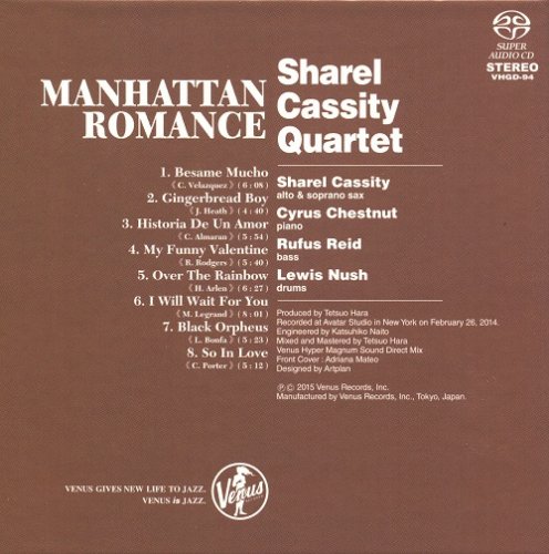 Sharel Cassity Quartet - Manhattan Romance (2014) [2015 SACD]