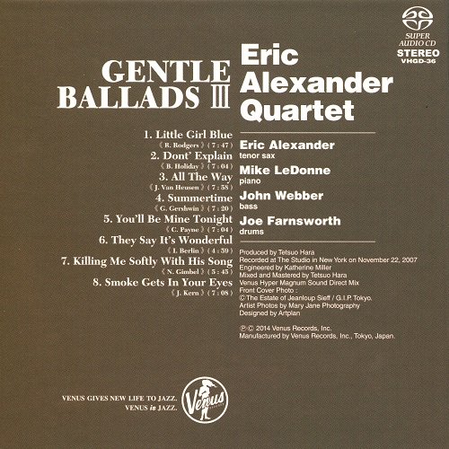 Eric Alexander Quartet - Gentle Ballads III (2007) [2014 SACD]