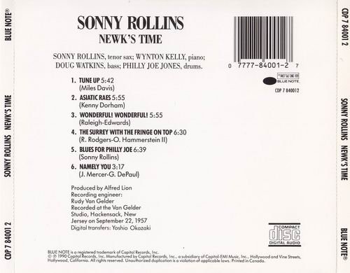 Sonny Rollins - Newk's Time (1957) Flac