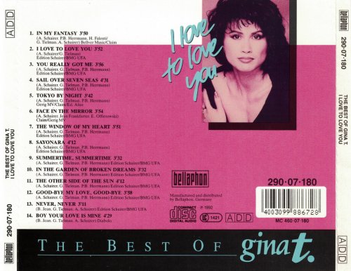 Gina T. - The Best Of Gina T.: I Love To Love You (1992)