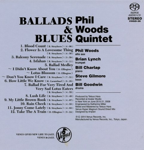 Phil Woods Quintet - Ballads & Blues (2009) [2014 SACD]