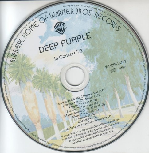 Deep Purple - In Concert 72 (2012 Mix) (2012) {2014, Japan 1st Press}