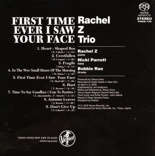 Rachel Z Trio - First Time Ever I Saw Your Face (2003) [2016 SACD]
