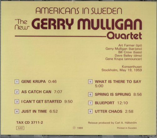 The New Gerry Mulligan Quartet - Americans in Sweden (1989)