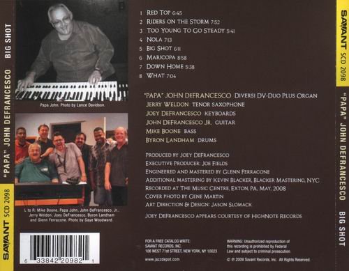 "Papa" John DeFrancesco - Big Shot (2009) CD Rip