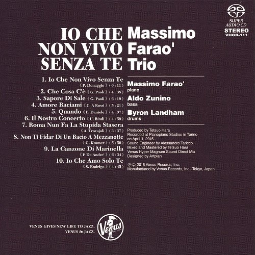 Massimo Farao' Trio - Io Che Non Vivo Senza Te (2015) [SACD]