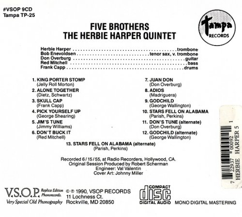 Herbie Harper Quintet - Five Brothers (1956) [1990]