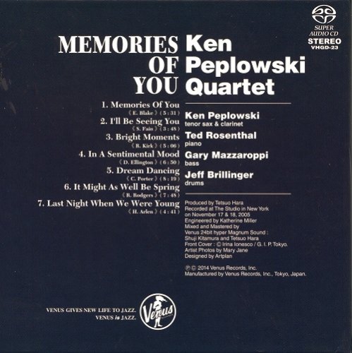 Ken Peplowski Quartet - Memories Of You (2005) [2014 SACD]