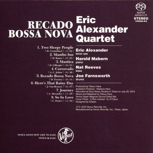 Eric Alexander Quartet - Recado Bossa Nova (2014) [2015 SACD]