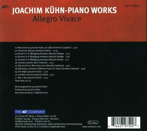 Joachim Kuhn - Piano Works I: Allegro Vivace (2005)