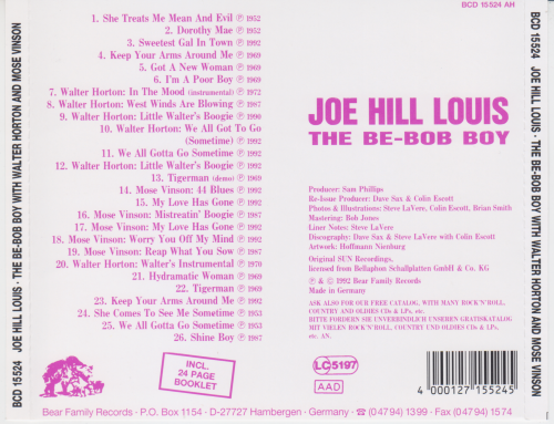 Joe Hill Louis - The Be-Bop Boy With Walter Horton And Mose Vinson (1992)