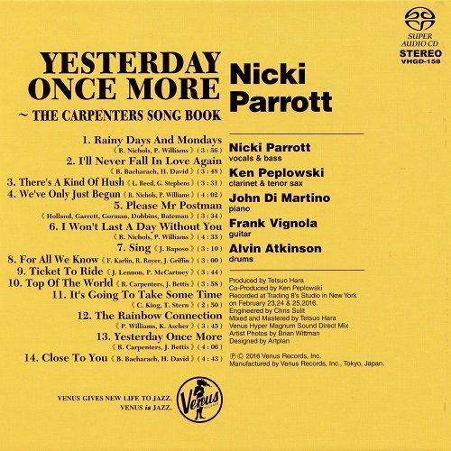 Nicki Parrott - Yesterday Once More: The Carpenters Song Book (2016) [SACD]