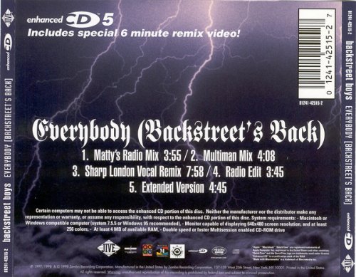 Backstreet Boys - Everybody (Backstreet's Back) (1998) (CDM)