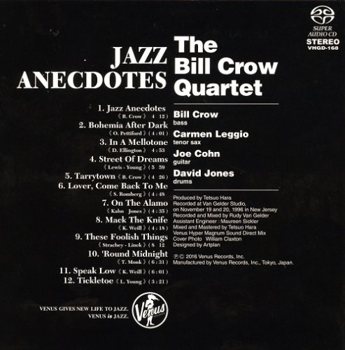 The Bill Crow Quartet - Jazz Anecdotes (1997) [2016 SACD]