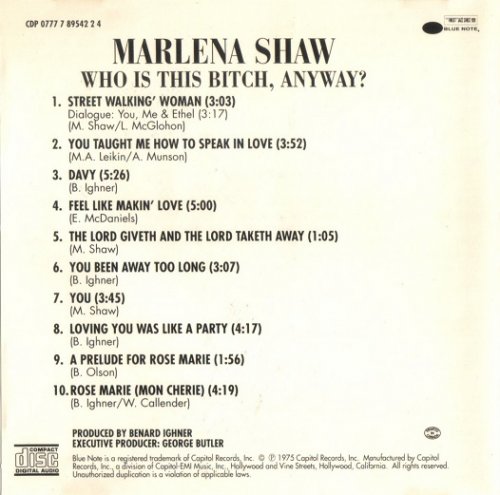 Marlena Shaw - Who Is This Bitch, Anyway? (1974)