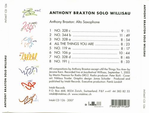 Anthony Braxton - Solo Willisau (2003)