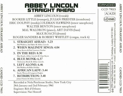 Abbey Lincoln - Straight Ahead (1961) Flac+Mp3