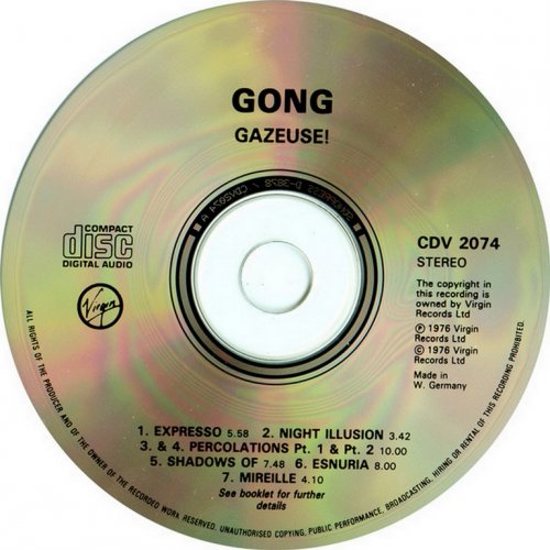 Gong - Gazeuse! (1976) {1989, Reissue}