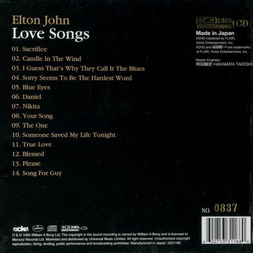 Elton John - Love Songs (K2HD Mastering, Japan) (2011)