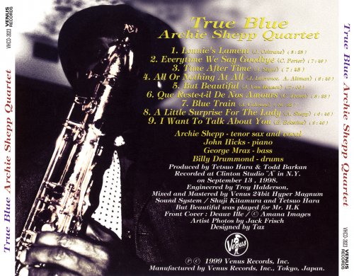 Archie Shepp Quartet - True Blue (1998), 320 Kbps