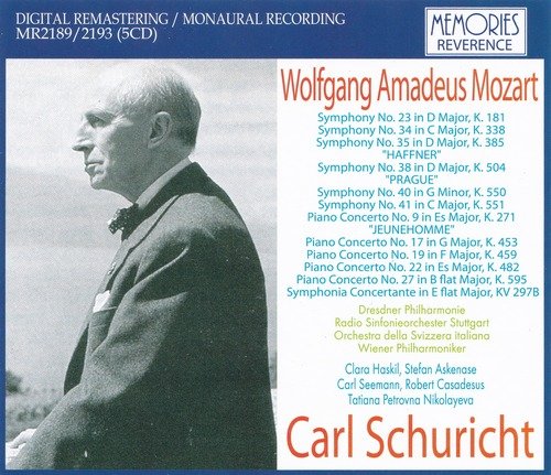 Carl Schuricht - Mozart: Symphonien und Klavierkonzerte (5CD) (2012)