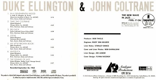 Duke Ellington & John Coltrane - Duke Ellington & John Coltrane (1963) [2011 SACD]