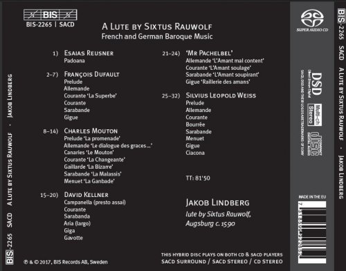 Jakob Lindberg - A Lute by Sixtus Rauwolf: French and German Baroque Music (2017) [CD-Rip]