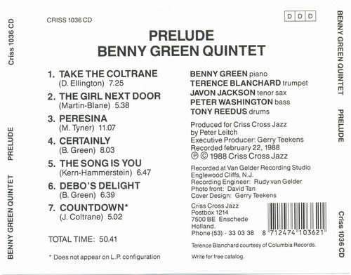Benny Green - Prelude (1988)