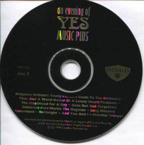 Anderson, Bruford, Wakeman, Howe - An Evening Of Yes Music Plus (Remastered 24 Kt Gold) (1994)