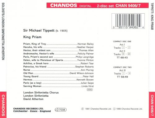 London Sinfonietta & David Atherton - Tippett: King Priam (1995)