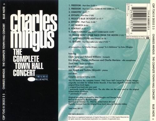 Charles Mingus - The Complete Town Hall Concert (1994)