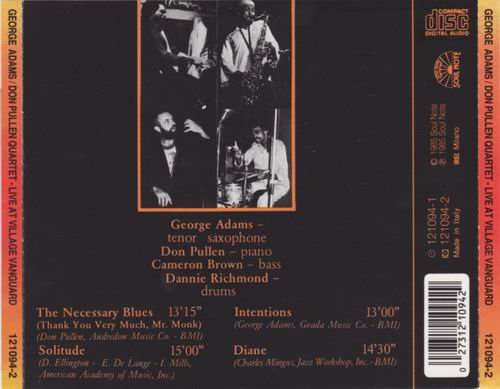 George Adams, Don Pullen Quartet - Live at Village Vanguard (1983) CD Rip